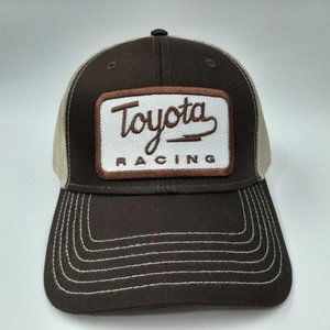 Toyota Racing Retro Embroidered Patch Mesh Snapback Trucker Brown Tacoma Tundra
